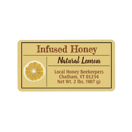 ヴィンテージレモン入り蜂蜜金ゴールド ラベル (正面)
