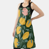 ヴィンテージレモン果実継ぎ目パターン エプロン (インサイチュ)