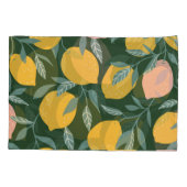 ヴィンテージレモン果実継ぎ目パターン 枕カバー (裏面)