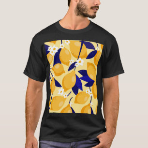 ヴィンテージレモン果実:フードパターン。 Tシャツ