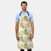 ヴィンテージレモン模様 エプロン (着用した状態)