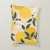 ヴィンテージレモン：シームレスフルーツテクスチャ。 アクセントクッション (裏面(縦))