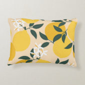 ヴィンテージレモン：シームレスフルーツテクスチャ。 アクセントクッション (裏面)