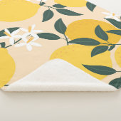 ヴィンテージレモン：シームレスフルーツテクスチャ。 シェルパブランケット (3/4)