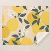 ヴィンテージレモン：シームレスフルーツテクスチャ。 シェルパブランケット (正面(横))