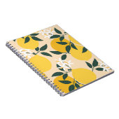 ヴィンテージレモン:シームレスフルーツテクスチャ。 ノートブック (右側)