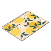 ヴィンテージレモン:シームレスフルーツテクスチャ。 ノートブック (左側)