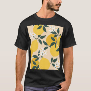 ヴィンテージレモン:シームレスフルーツテクスチャ。 Tシャツ