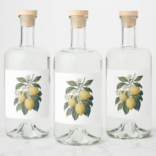 ヴィンテージレモン リキュールボトルラベル (ボトル)