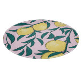 ヴィンテージレモン:手描き水彩模様。 カッティングボード (角)