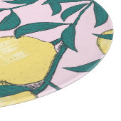 ヴィンテージレモン:手描き水彩模様。 カッティングボード (角)