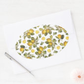 ヴィンテージレモン 楕円形シール (封筒)