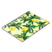 ヴィンテージレモン、装飾的シームレスパターン ノートブック (左側)