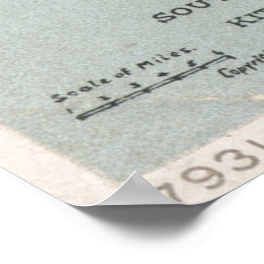 ヴィンテージレリーフ、 浮き彫り南カリフォルニアの地図(1898) ポスター (角)