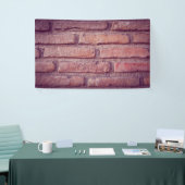 ヴィンテージレンガ壁パターン バナー - ラスティック デコレーション 横断幕 (トレードショー)