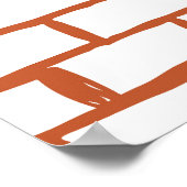 ヴィンテージレンガ：テクスチャ付き背景詳細。 ポスター (角)