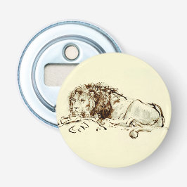 ヴィンテージレンブラントインクスケッチ/ライオンのスケッチ 栓抜き