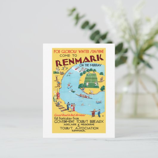ヴィンテージレンマークオンザマレー・オーストラリア旅行 ポストカード (スタンド正面)