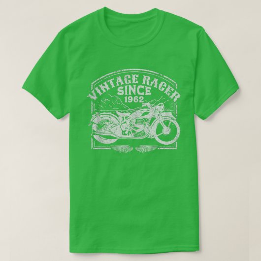 ヴィンテージレーサー1962年からレトロバイクのバイク Tシャツ (デザイン正面)