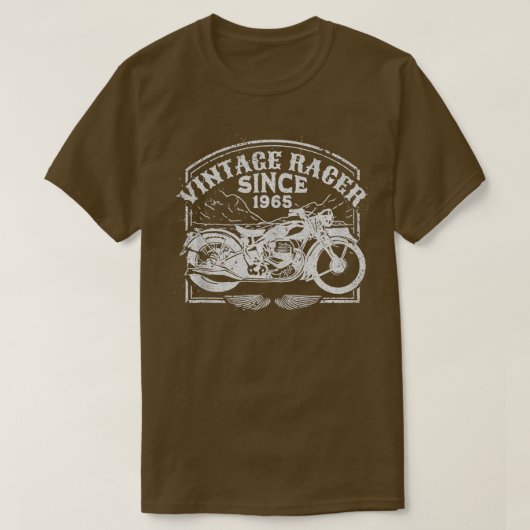 ヴィンテージレーサー1965年からレトロバイクのバイク Tシャツ (デザイン正面)