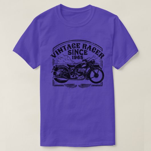 ヴィンテージレーサー1965年からレトロバイクのバイク Tシャツ (デザイン正面)