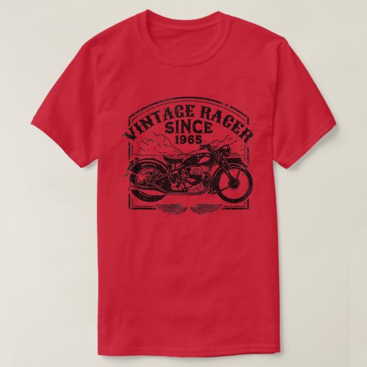 ヴィンテージレーサー1965年からレトロバイクのバイク Tシャツ (デザイン正面)