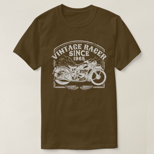 ヴィンテージレーサー1965年からレトロバイクのバイク Tシャツ (デザイン正面)