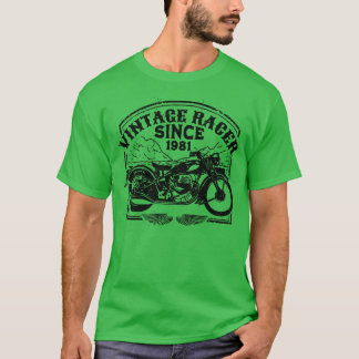 ヴィンテージレーサー1981年からレトロバイクのバイク Tシャツ