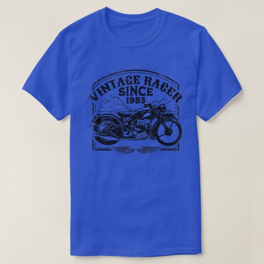 ヴィンテージレーサー1983年からレトロバイクのバイク Tシャツ (デザイン正面)