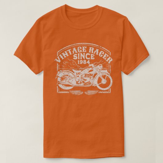ヴィンテージレーサー1984年からレトロバイクのバイク Tシャツ (デザイン正面)