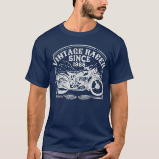 ヴィンテージレーサー1985レトロバイクMotorcyc Tシャツ