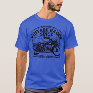 ヴィンテージレーサー1988年レトロモーターバイクバイク Tシャツ