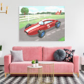 ヴィンテージレーサー:さくらんぼ赤 キャンバスプリント (インサイチュ (リビング))