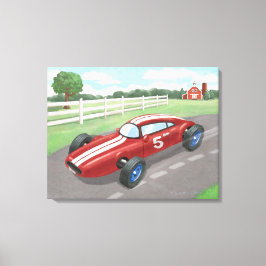 ヴィンテージレーサー：さくらんぼ赤 キャンバスプリント