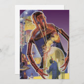 ヴィンテージレーザービームアイズ付きSFロボット (正面/裏面)