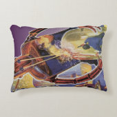 ヴィンテージレーザービームアイズ付きSFロボット アクセントクッション (正面)