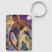 ヴィンテージレーザービームアイズ付きSFロボット キーホルダー (裏面)