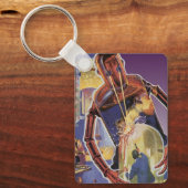 ヴィンテージレーザービームアイズ付きSFロボット キーホルダー (正面)