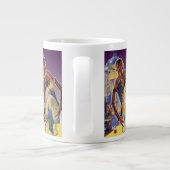 ヴィンテージレーザービームアイズ付きSFロボット ジャンボコーヒーマグカップ (裏面)