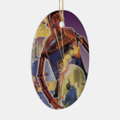 ヴィンテージレーザービームアイズ付きSFロボット セラミックオーナメント (右)