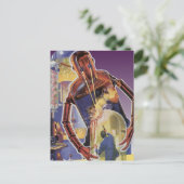 ヴィンテージレーザービームアイズ付きSFロボット ポストカード (スタンド正面)