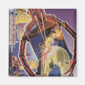 ヴィンテージレーザービームアイズ付きSFロボット マグネット (正面)