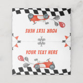 ヴィンテージレーシングカー1stバースデーテント座席表 プレイスカード (外部開封)