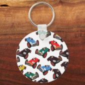 ヴィンテージレーシングカー キーホルダー (正面)