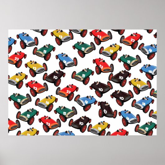 ヴィンテージレーシングカー ポスター (正面)