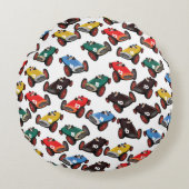 ヴィンテージレーシングカー ラウンドクッション (正面)
