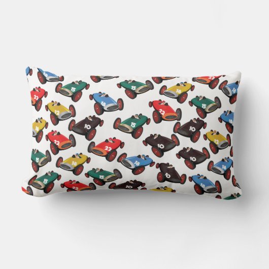 ヴィンテージレーシングカー ランバークッション (正面)