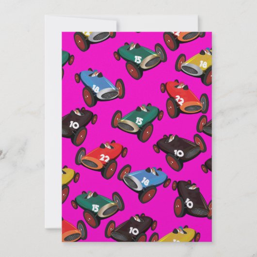 ヴィンテージレーシングカー 招待状 (正面)