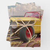 ヴィンテージレーシングカーHappy 50 ラッピングペーパーシート (インサイチュ)