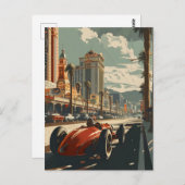 ヴィンテージレーシングカーinラスベガス ポストカード (正面/裏面)